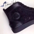 Christian Louboutin Black Louis Lux High-Top Sneakers swarovski